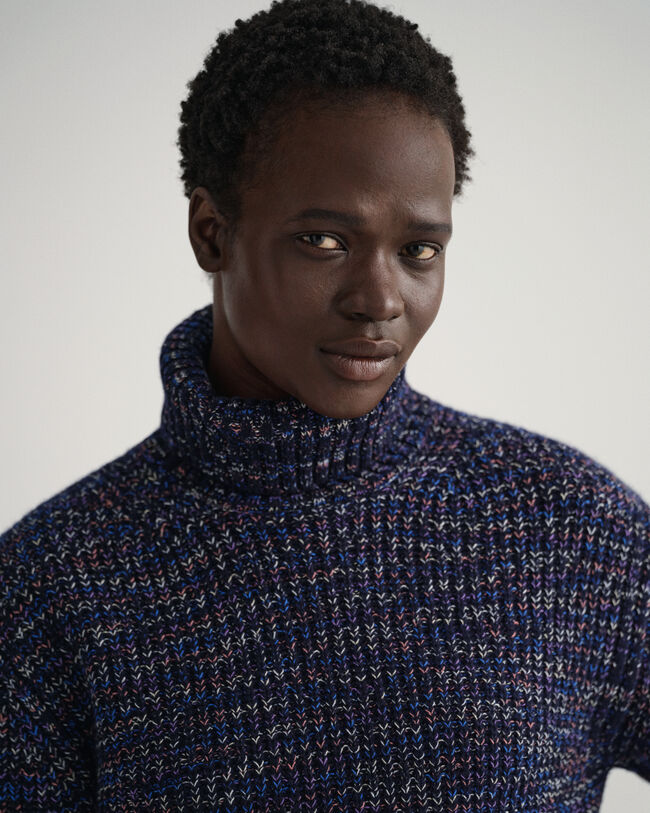 Jersey multicolor con cuello vuelto