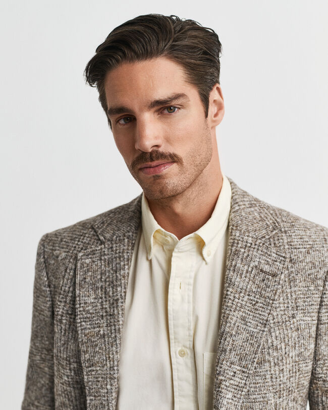 Americana de punto a cuadros