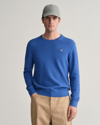 Jersey de cuello redondo de algodón Structured