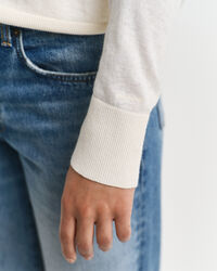 Jersey de cuello de pico en punto fino