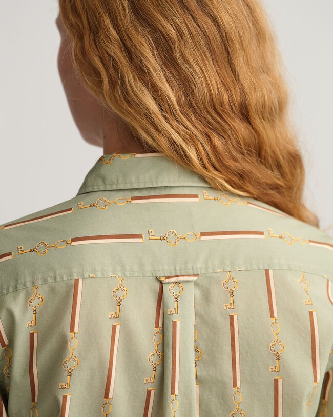 Camisa Regular Fit American Luxe en gasa de algod&oacute;n