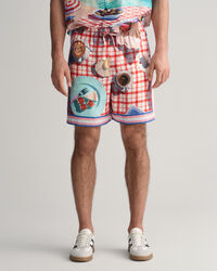 Pantalones cortos de seda con estampado