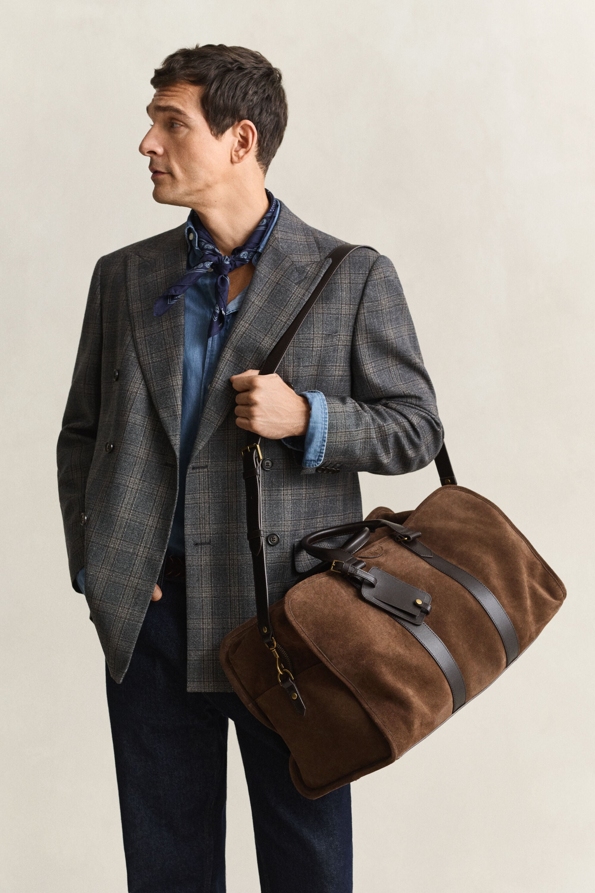 Bolsa de viaje de ante