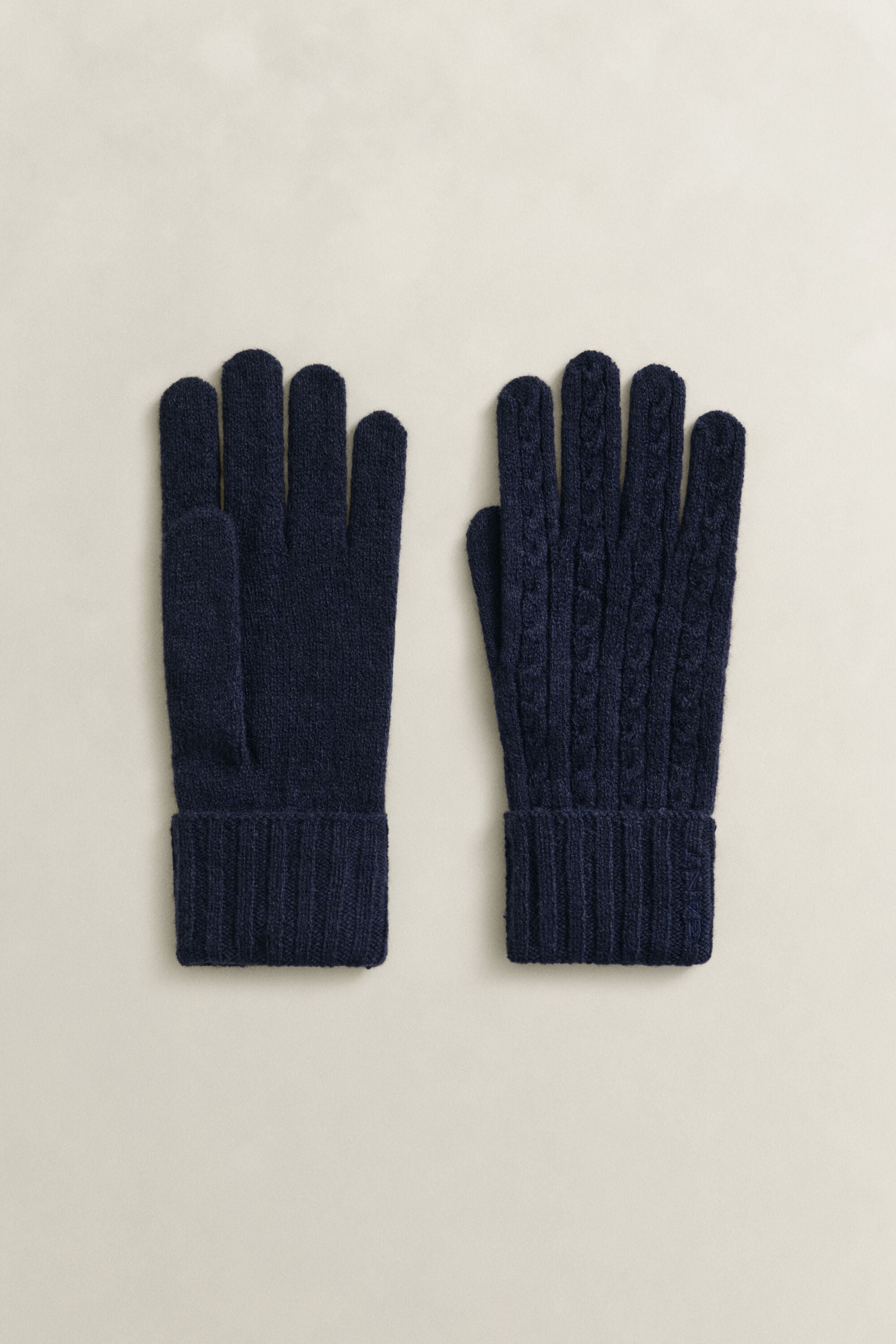 Guantes de punto de ochos de lana