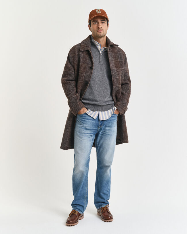 Jersey de cachemir con media cremallera