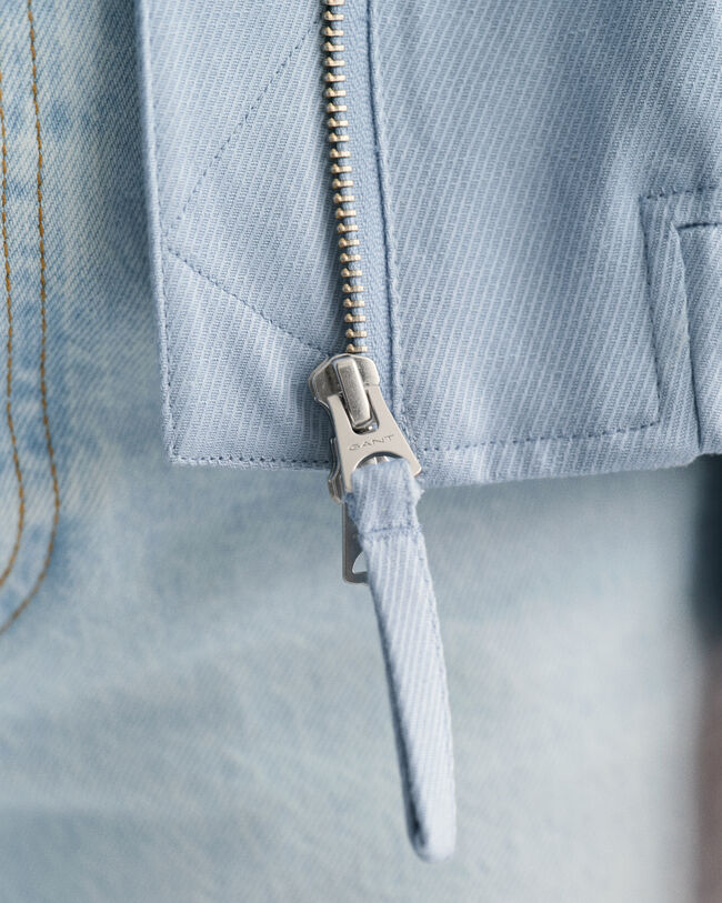 Cazadora bomber en mezcla de lino