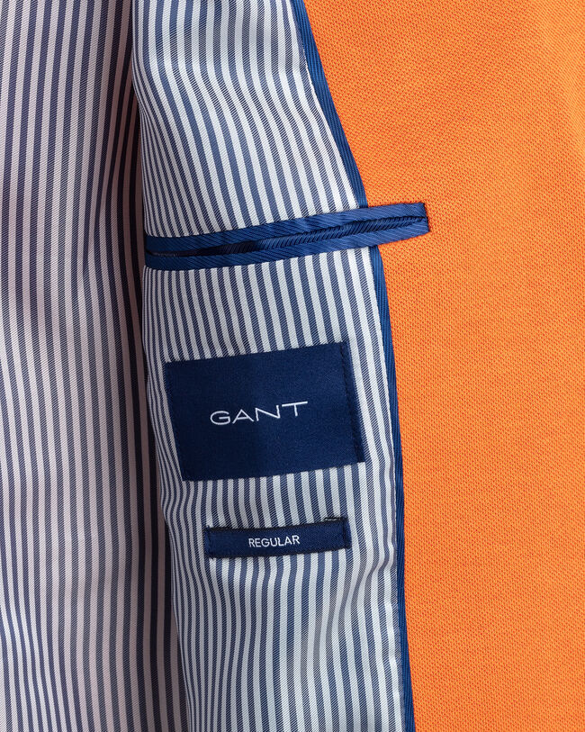 Americana Regular Fit de punto jaspeada