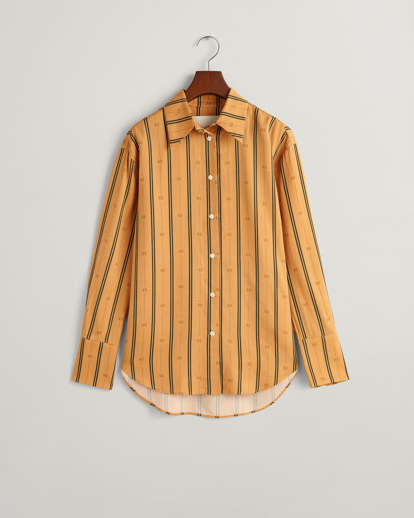 Camisa Relaxed Fit Monogram a rayas