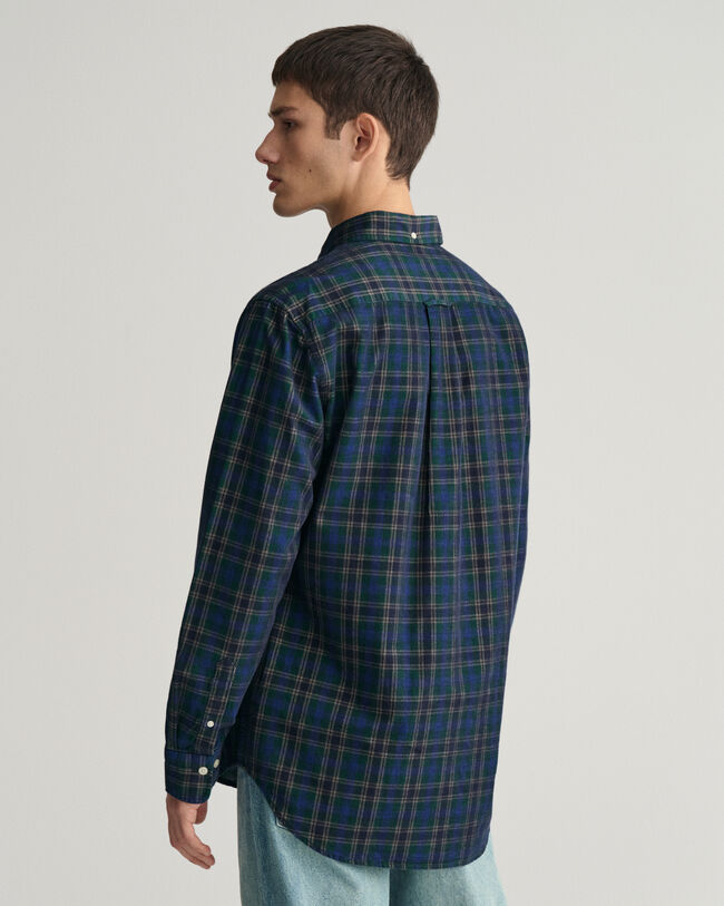 Camisa Regular Fit de pana a cuadros