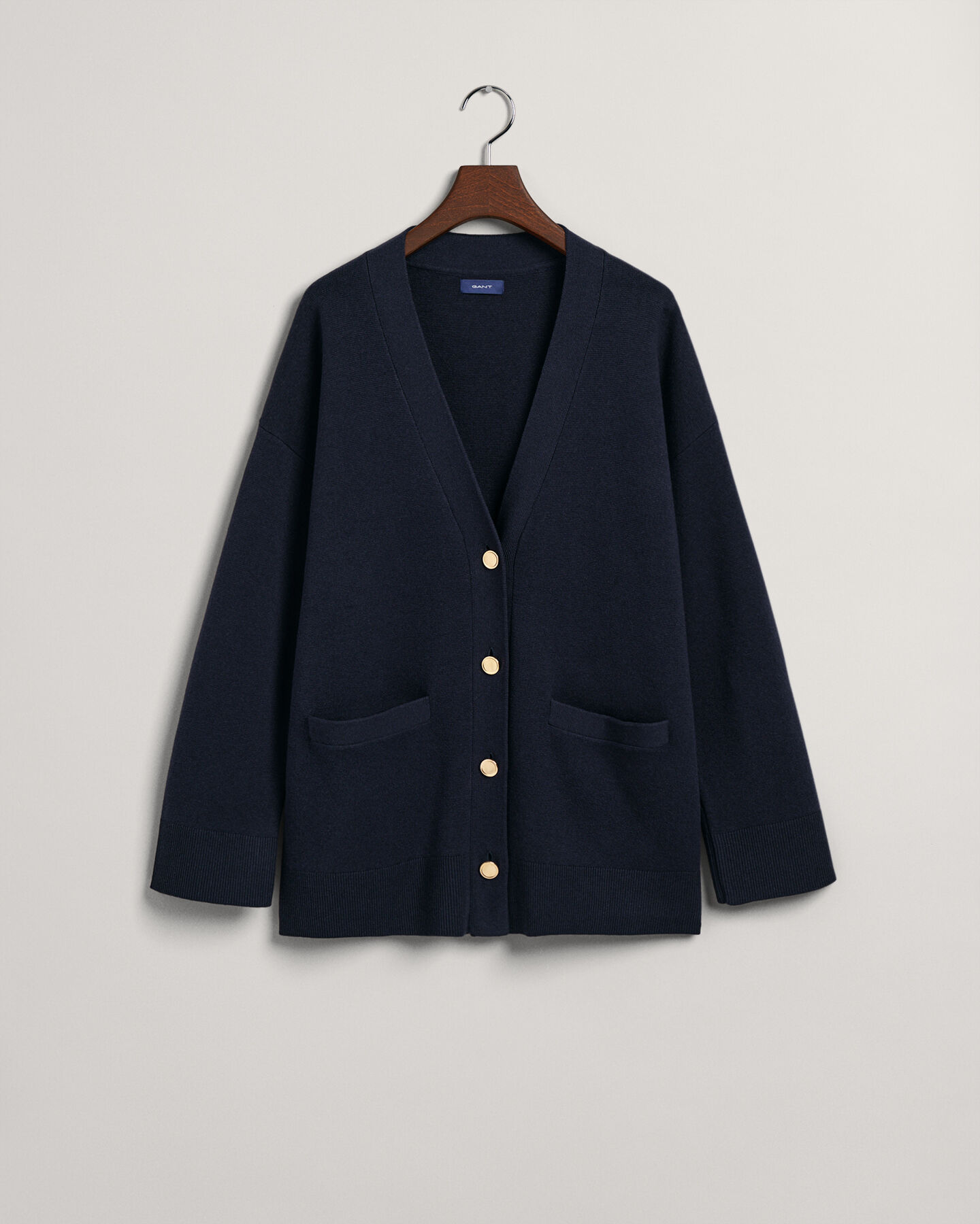 Cárdigan Relaxed Fit de cuello de pico