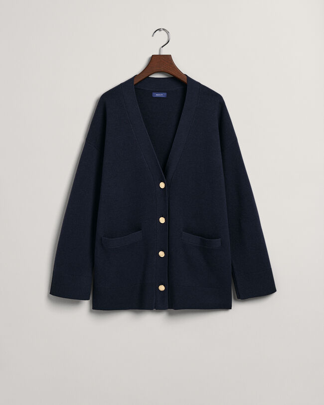 Cárdigan Relaxed Fit de cuello de pico