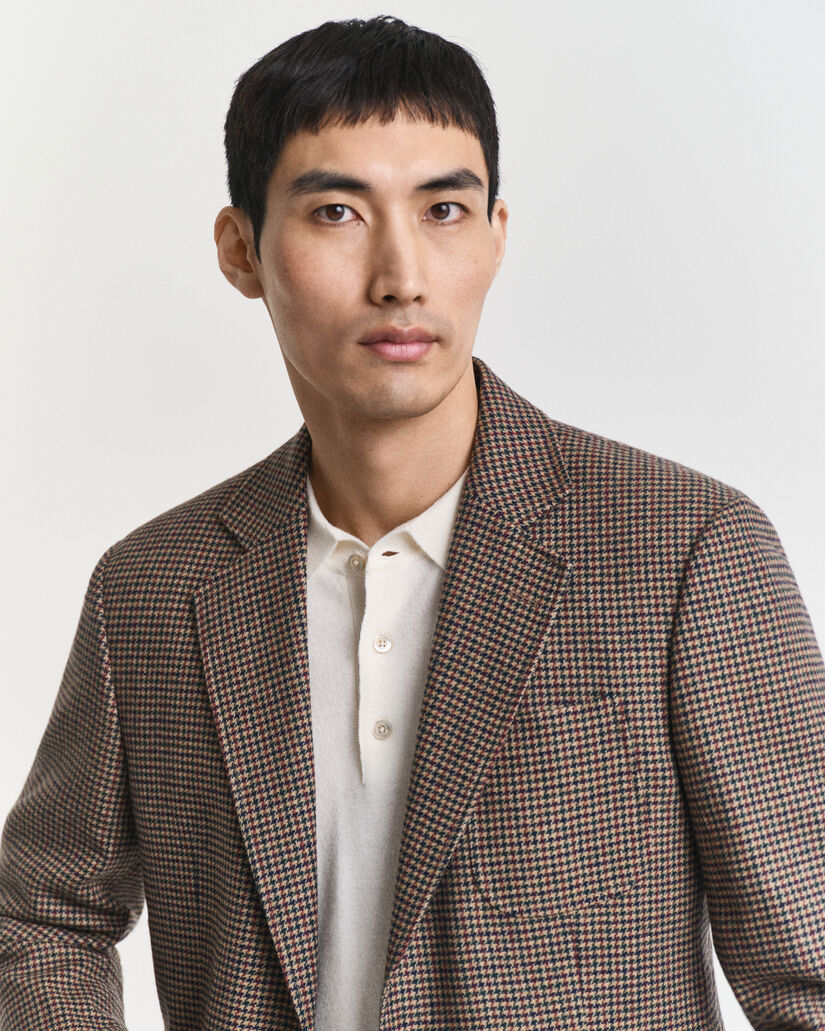 Americana Slim Fit de pata de gallo