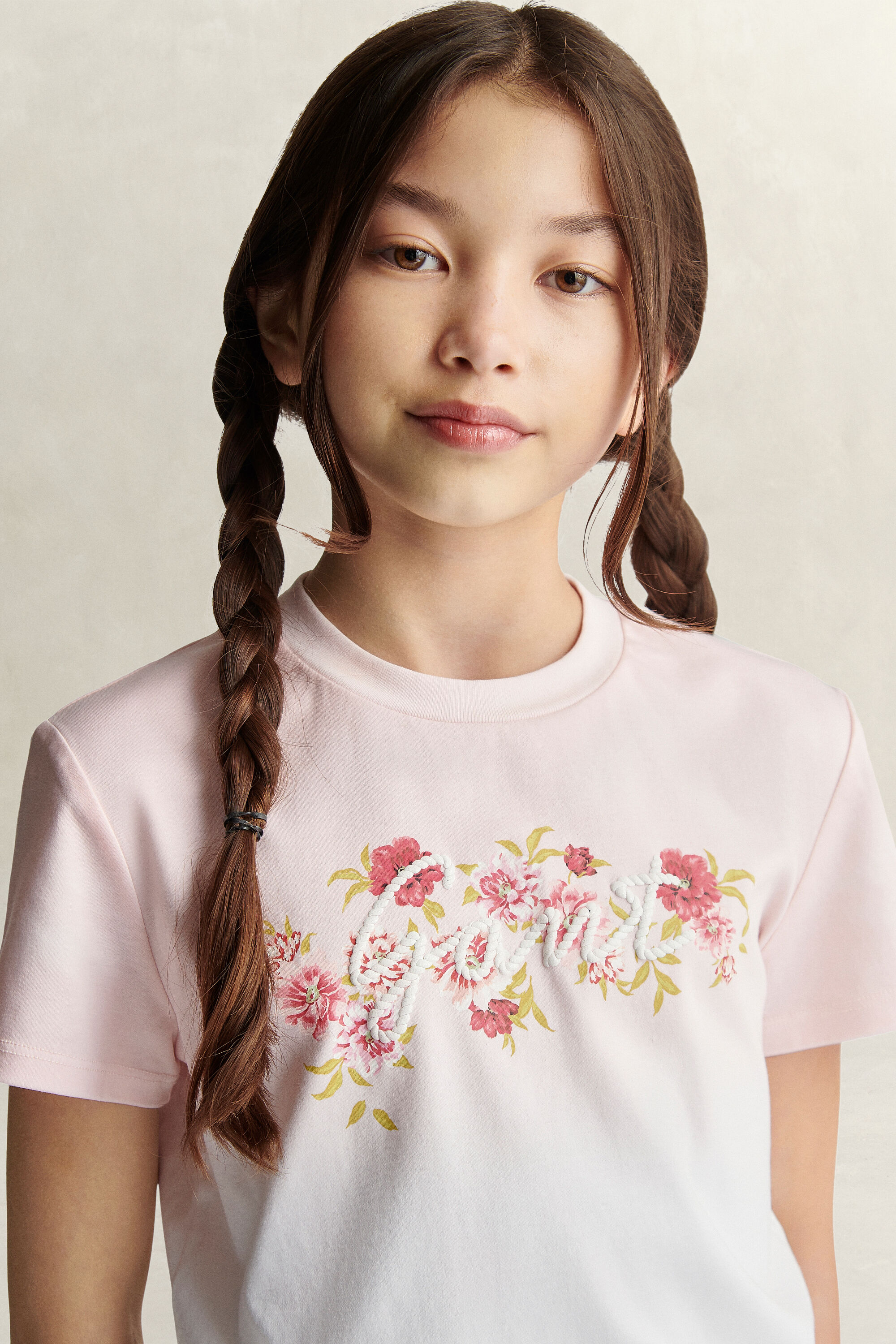 Camiseta de flores Graphic Teen Girls