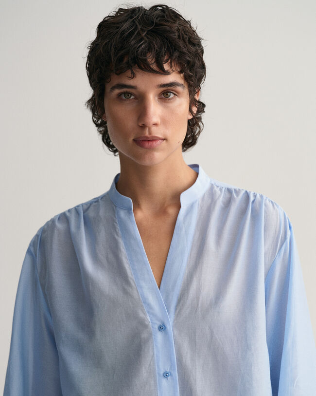 Blusa Relaxed Fit de seda y algod&oacute;n