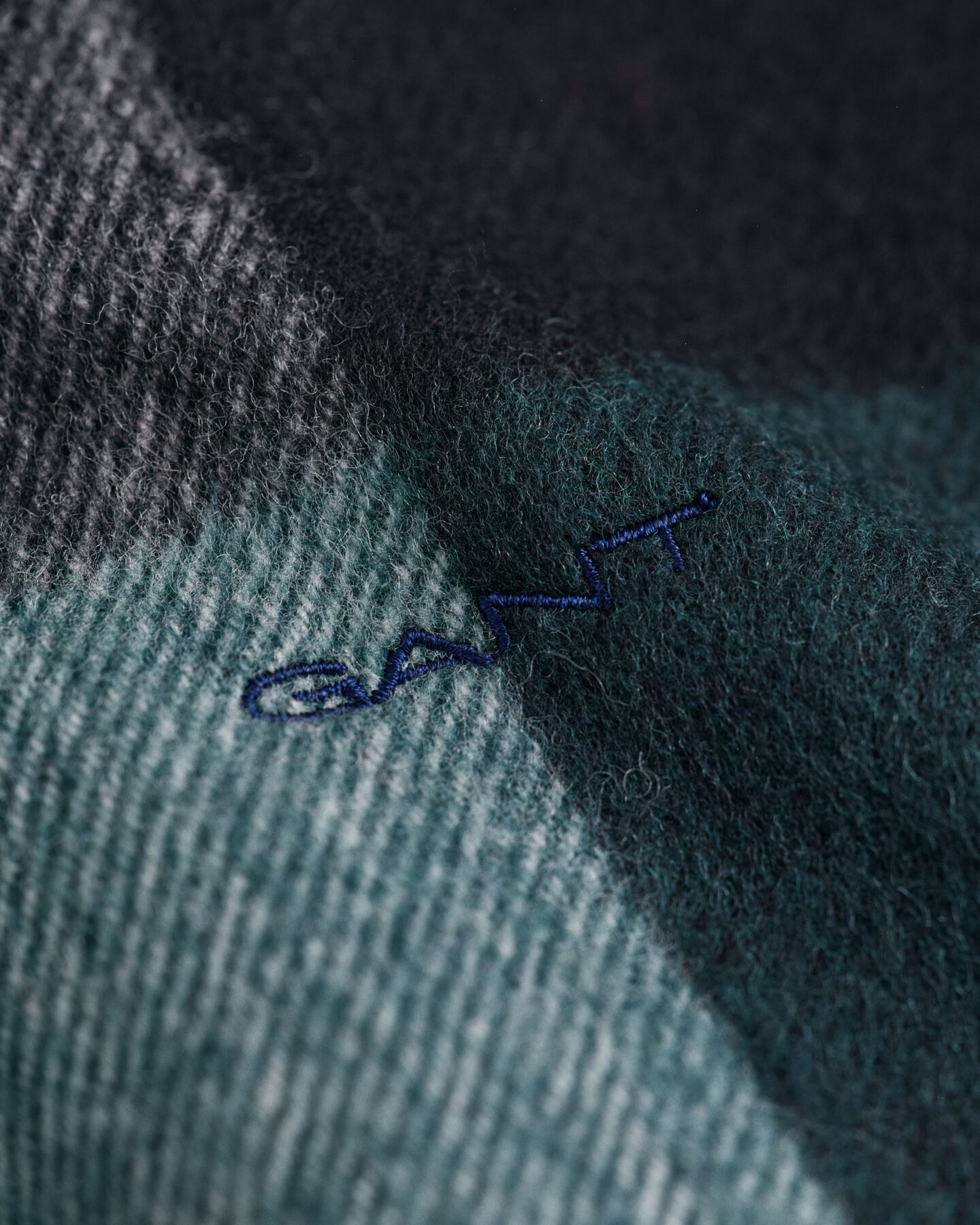 Bufanda de lana merino a cuadros