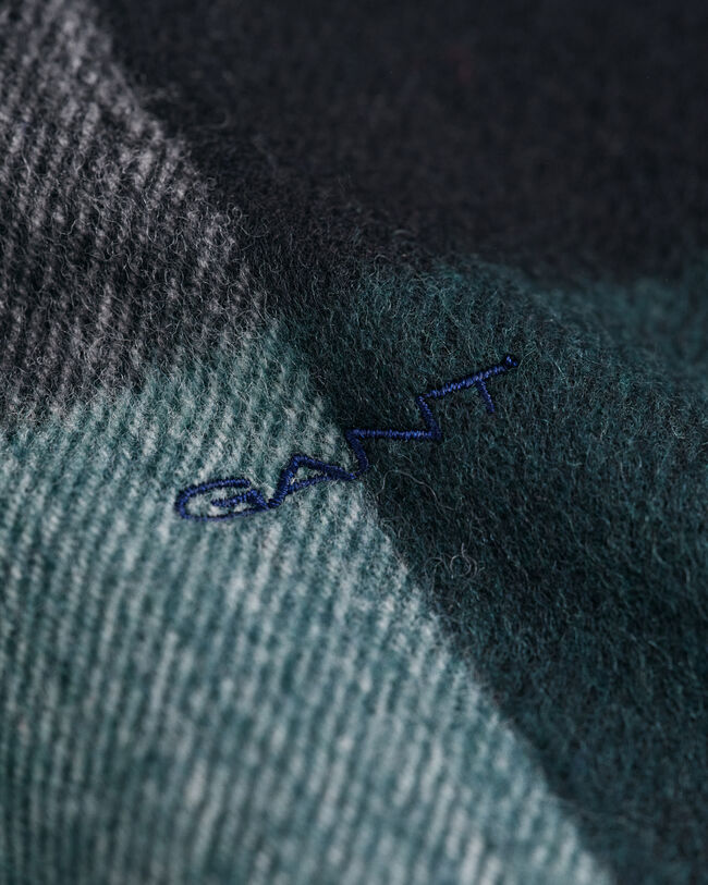 Bufanda de lana merino a cuadros