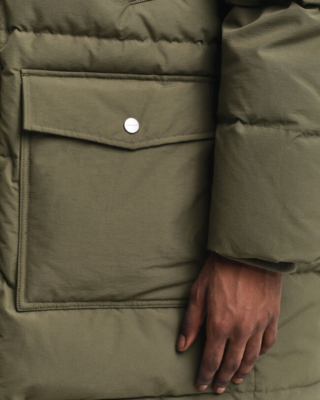 Chaqueta de plumón gruesa de largo medio