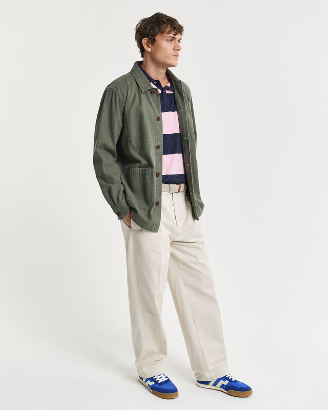 Polo de piqu&eacute; de rayas en bloques