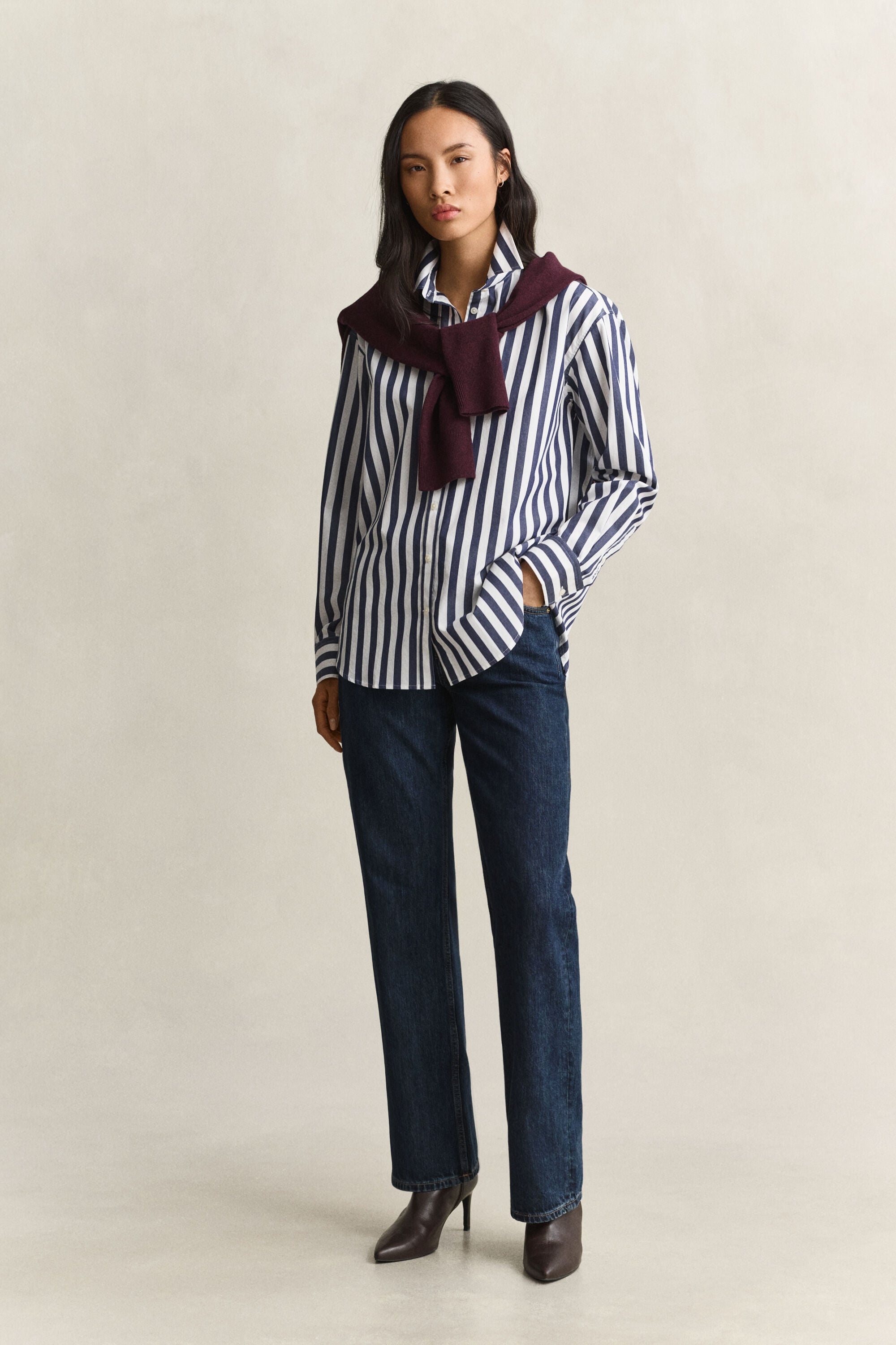 Camisa de popelina Relaxed Fit a rayas
