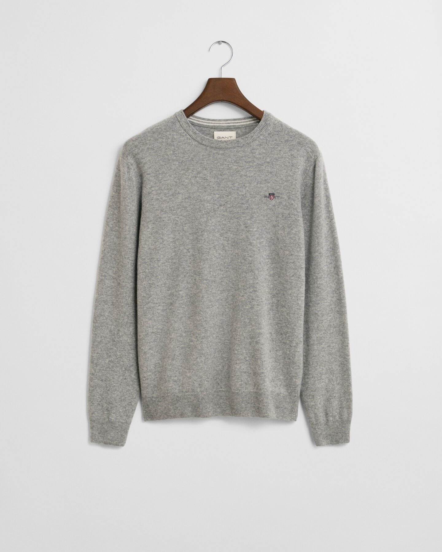 Jersey de cuello redondo en lana de oveja muy fina