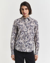 Camisa de gasa de algodón con estampado de cachemir