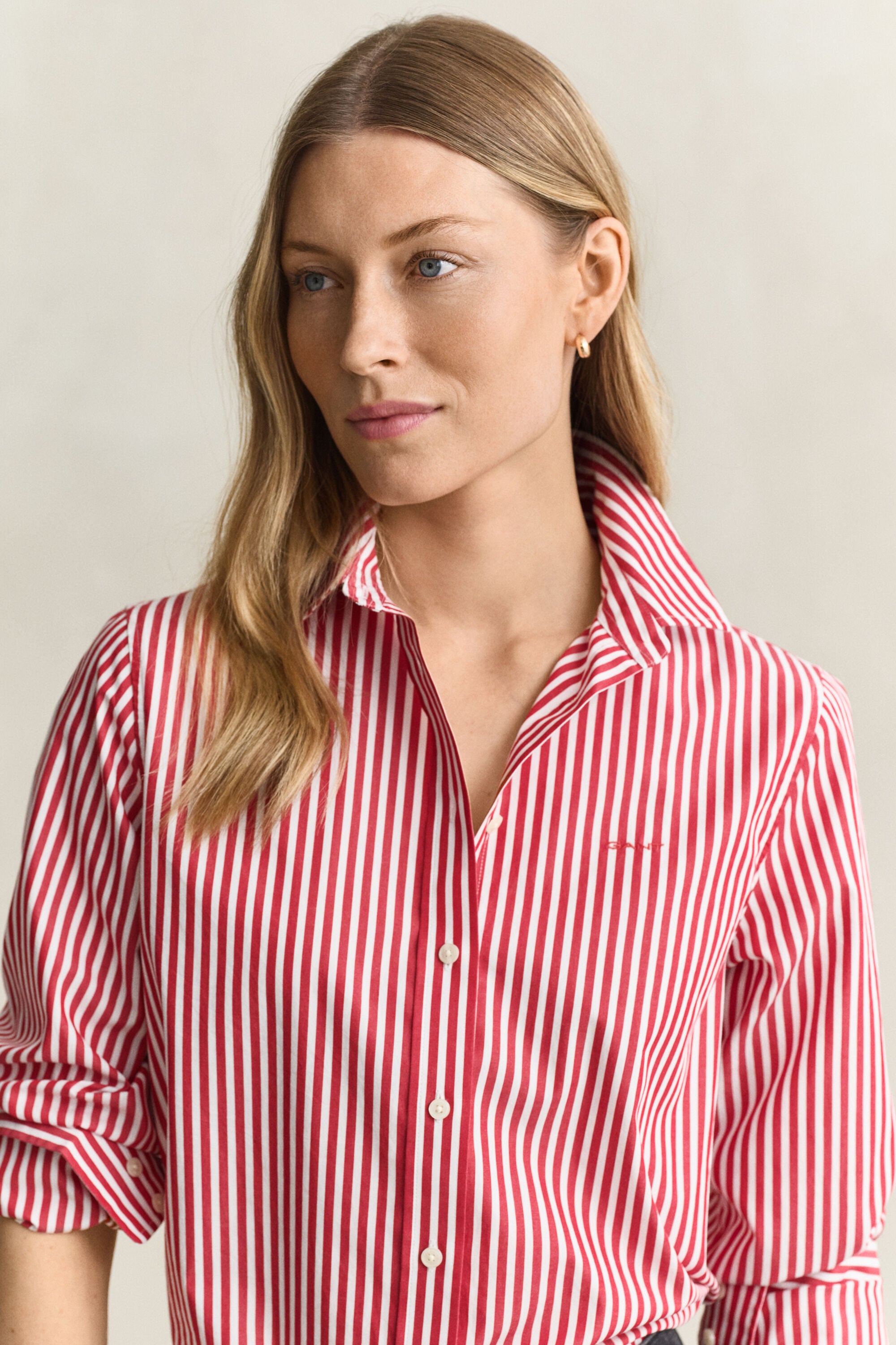 Camisa de popelina Regular Fit clásica de rayas