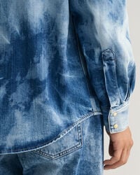 Camisa Relaxed Fit Bleach Wash Western