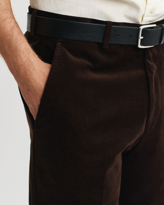 Pantalones de traje en terciopelo