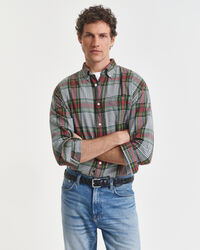 Camisa Relaxed Fit de sarga ligera a cuadros