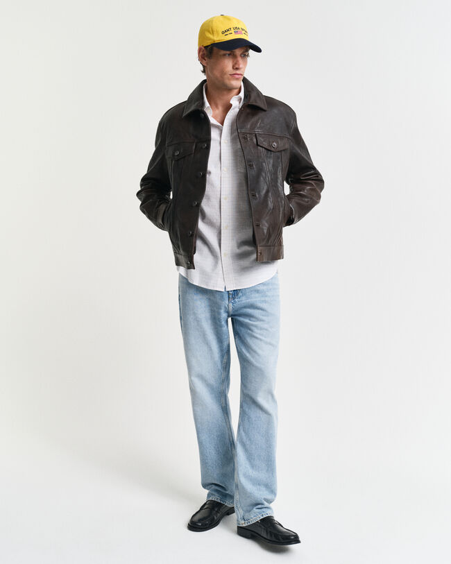 Camisa Oxford cl&aacute;sica Regular Fit a cuadros Tattersall