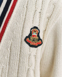 C&aacute;rdigan de ochos con cuello de pico Gant Varsity