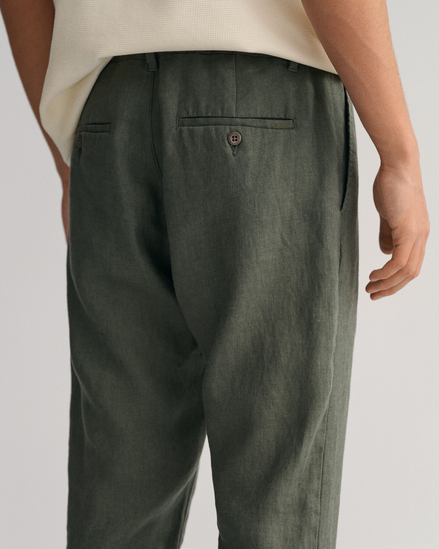 Pantalones Relaxed Fit de lino con cordón ajustable