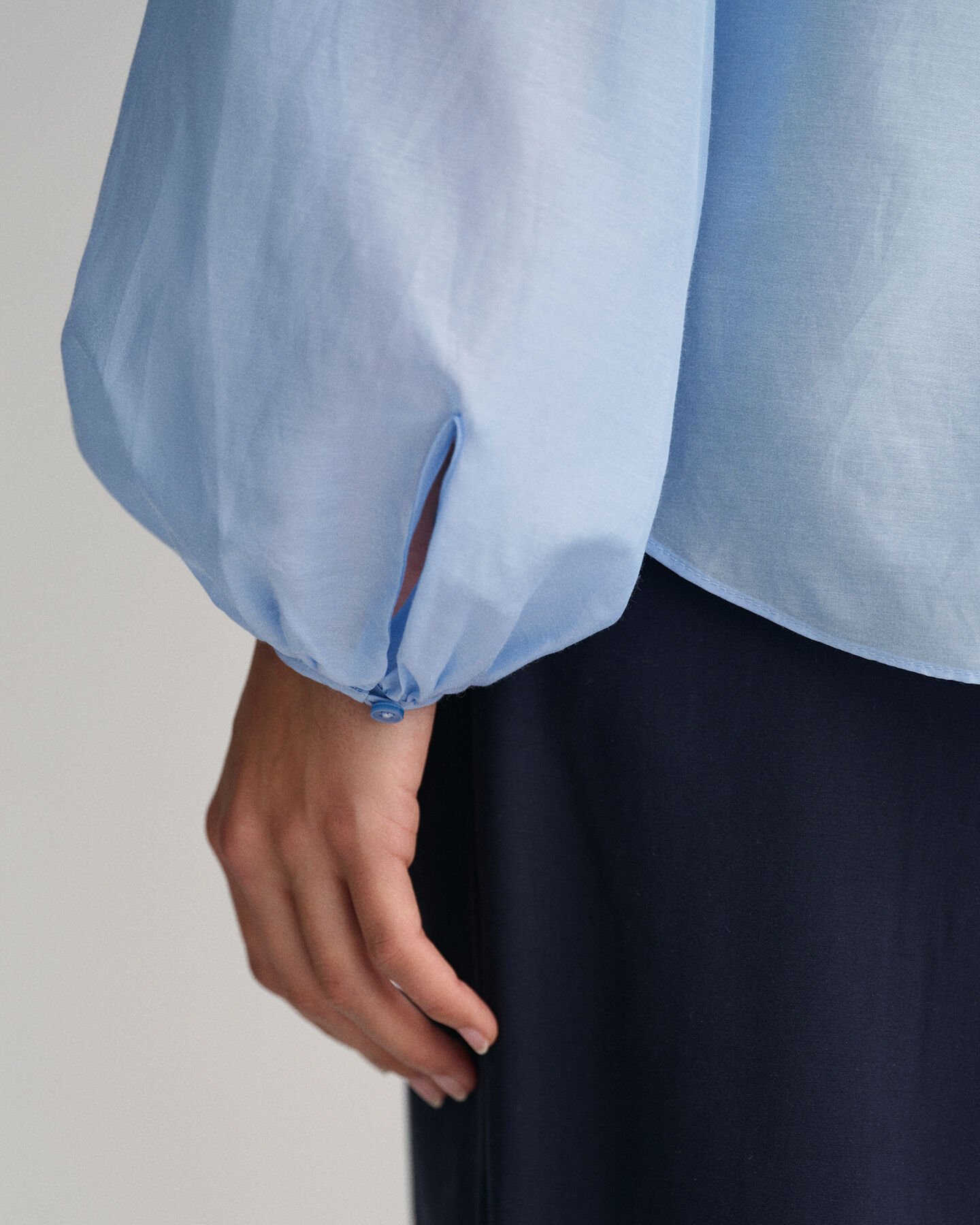 Blusa Relaxed Fit de seda y algod&oacute;n