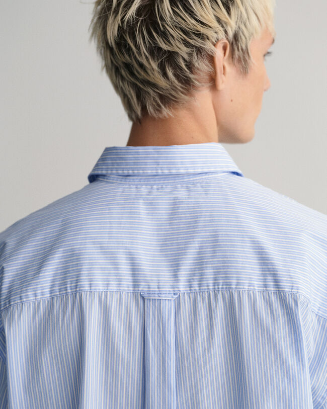 Camisa extragrande de popelina a rayas