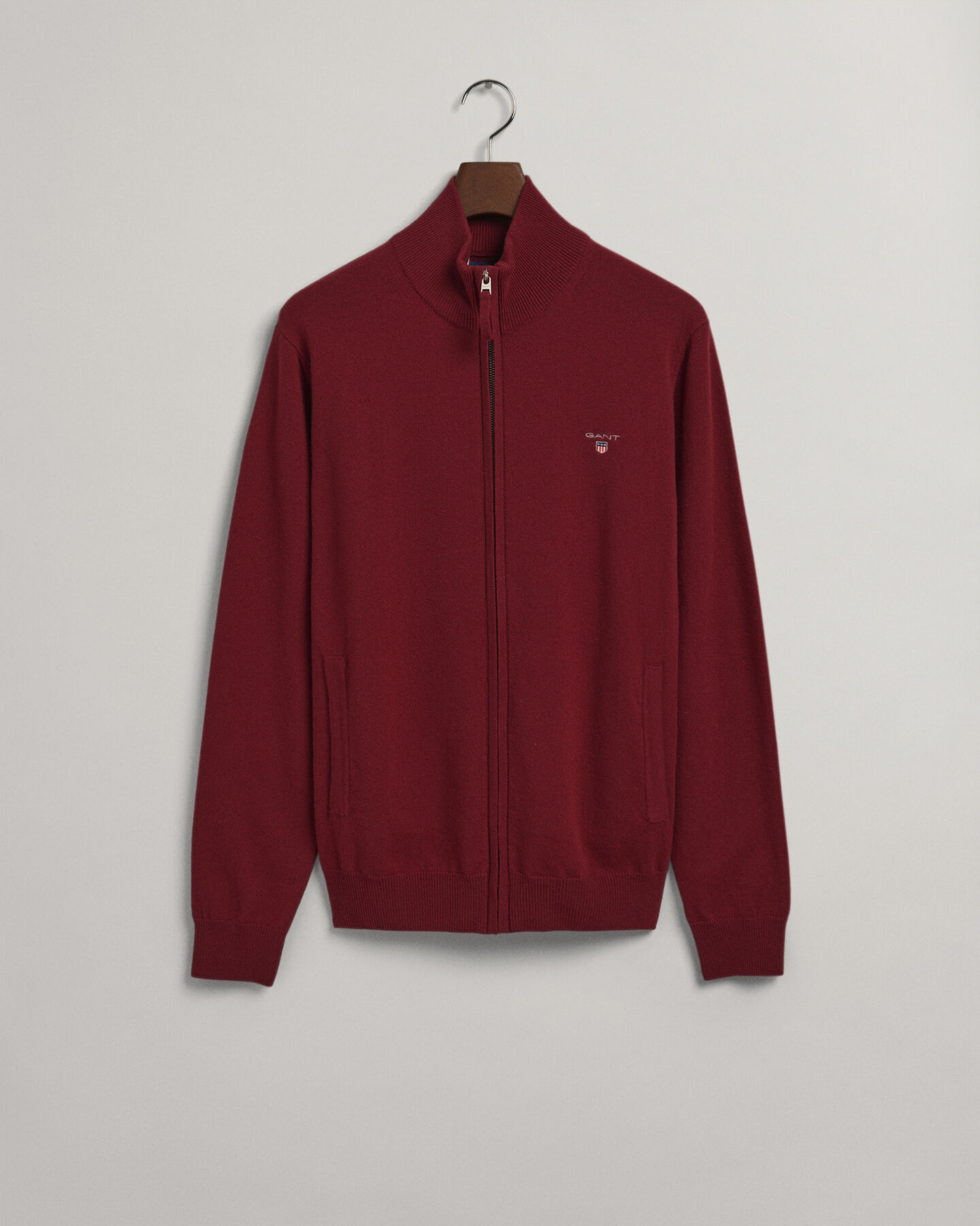 C&aacute;rdigan de lana de oveja muy fina con cremallera