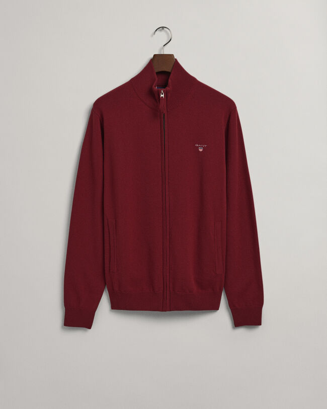 C&aacute;rdigan de lana de oveja muy fina con cremallera