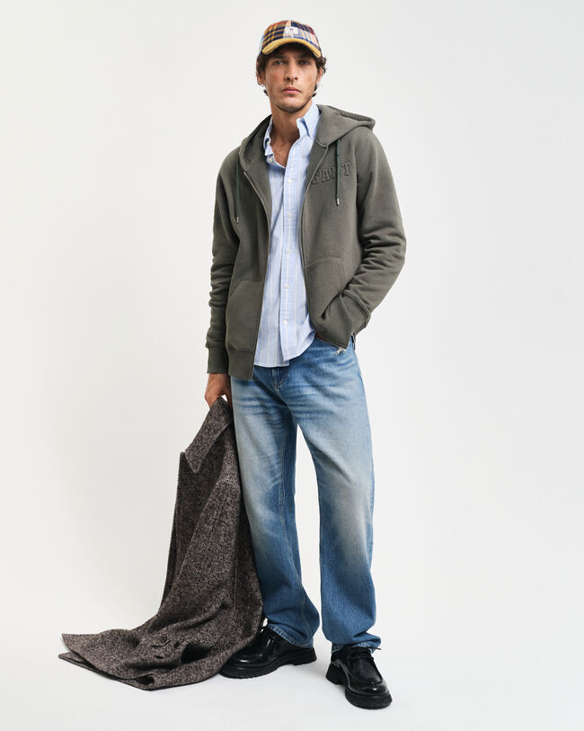 Sudadera con capucha y cremallera Embossed