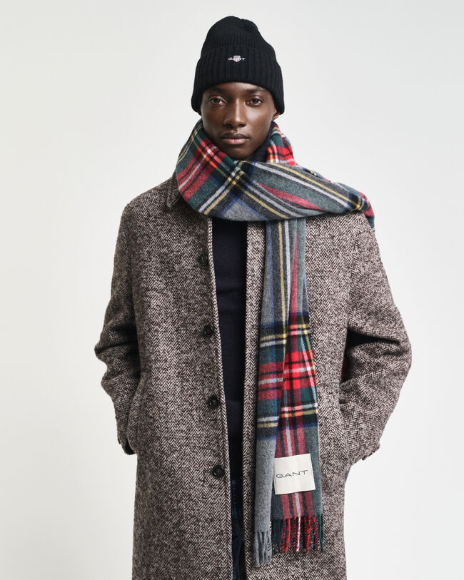 Bufanda en mezcla de cachemir a cuadros escoceses