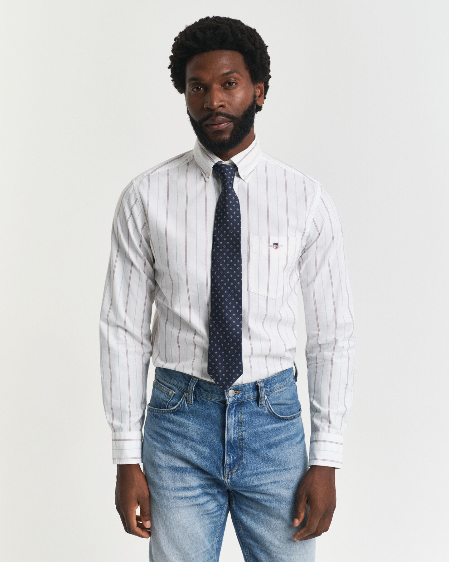Camisa Oxford clásica Regular Fit a rayas