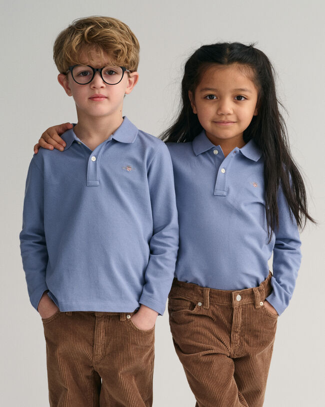 Polo de piqu&eacute; de manga larga Shield Kids