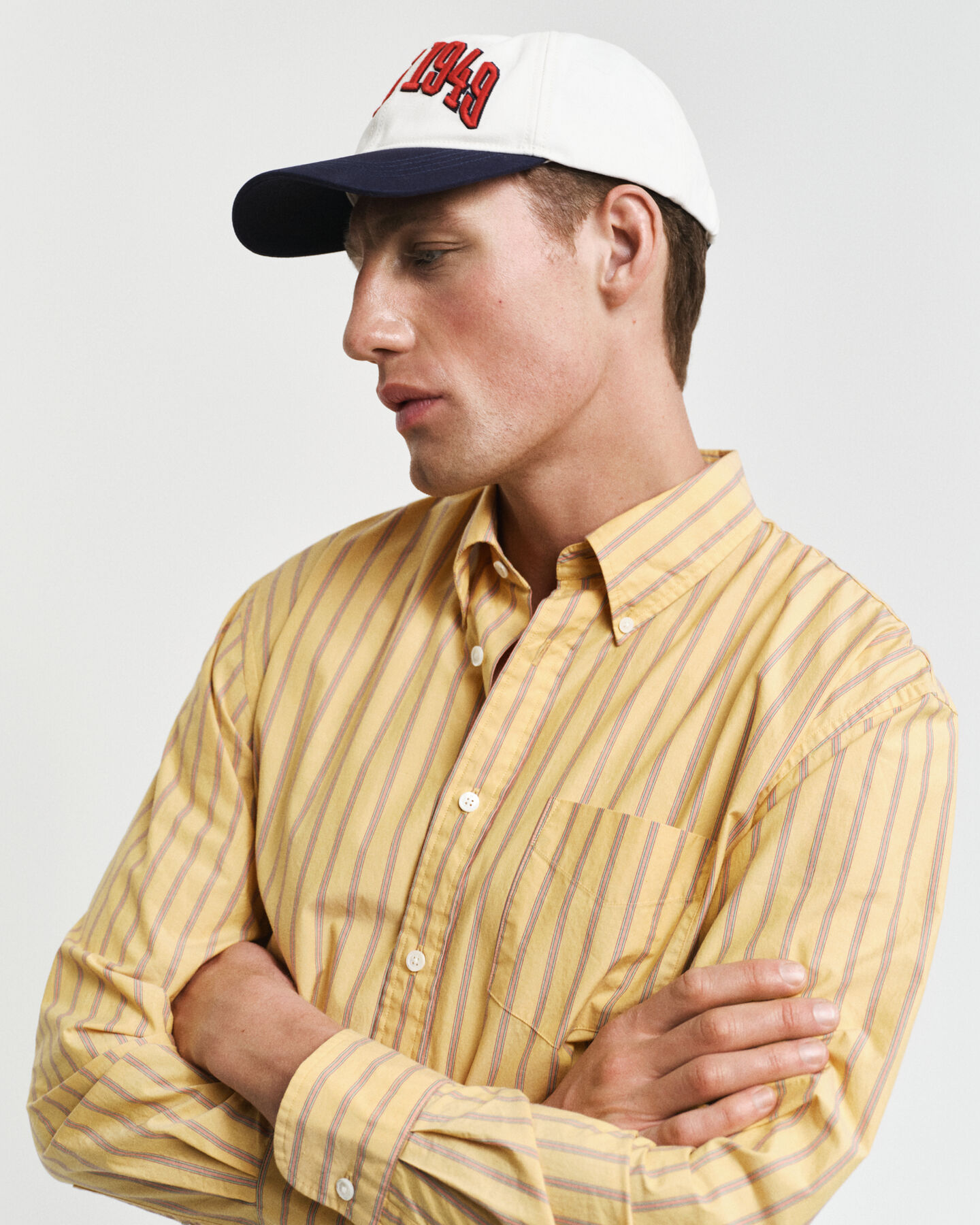 Camisa Relaxed Fit Heritage Poplin a rayas