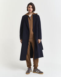 Sudadera de lana de oveja muy fina con capucha y cremallera