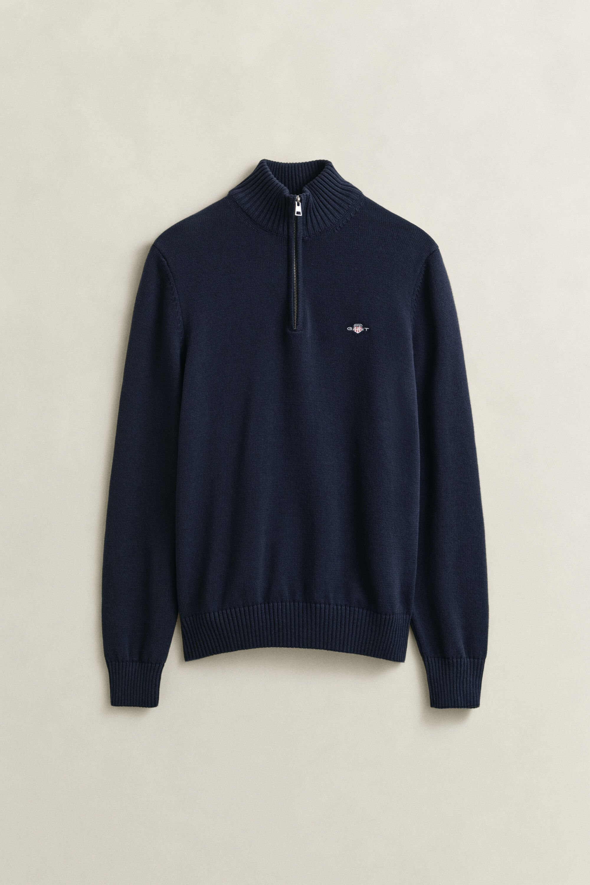 Jersey de algodón con media cremallera Casual