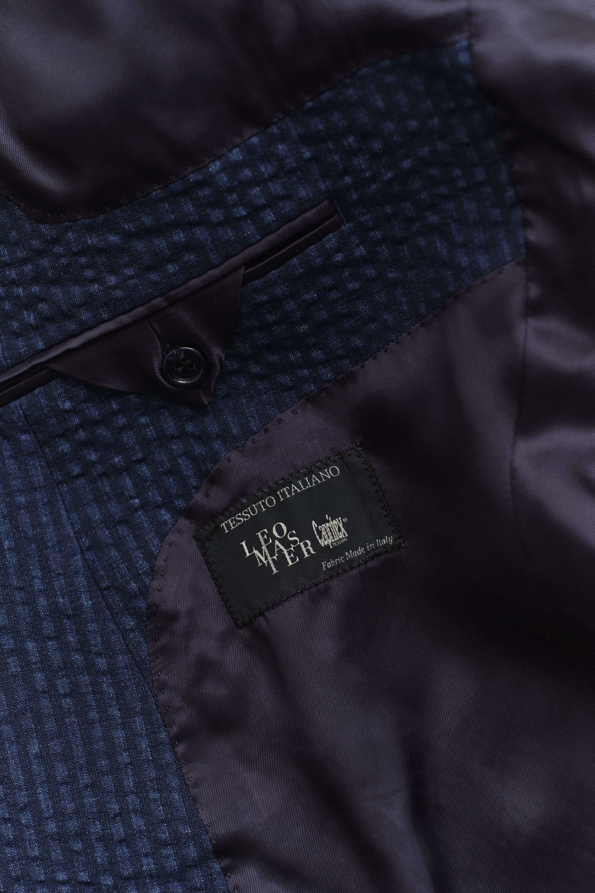 Chaqueta de traje en sirsaca añil