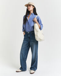 Camisa extragrande de popelina a rayas