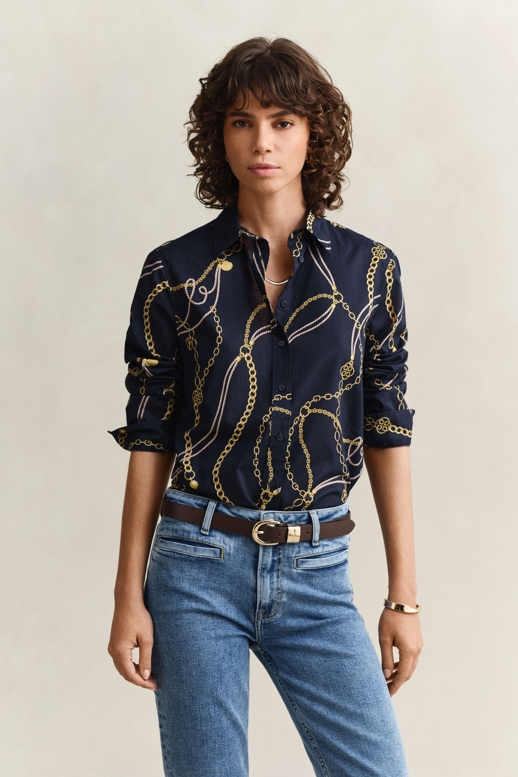 Camisa de gasa de algodón