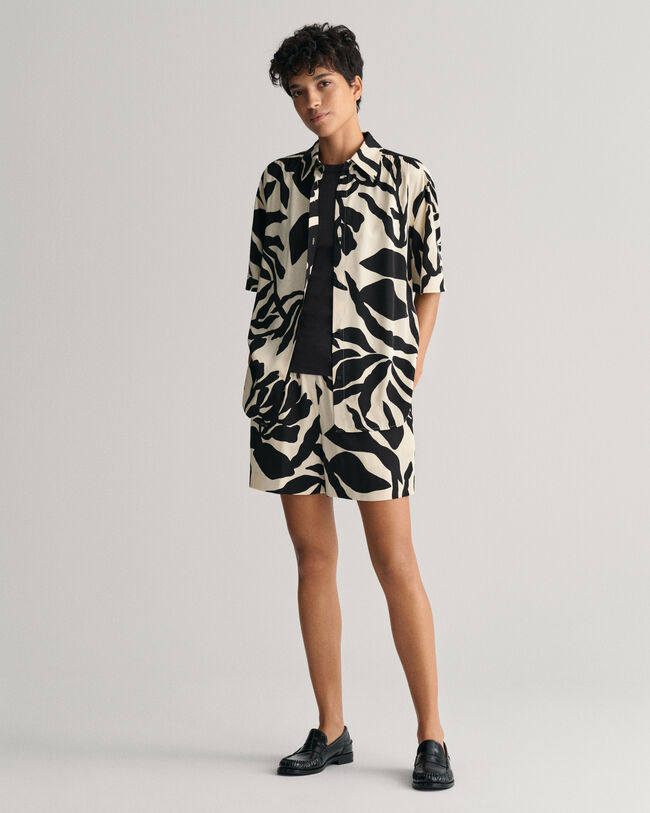 Pantalones cortos Relaxed Fit Pull-On Palm Print