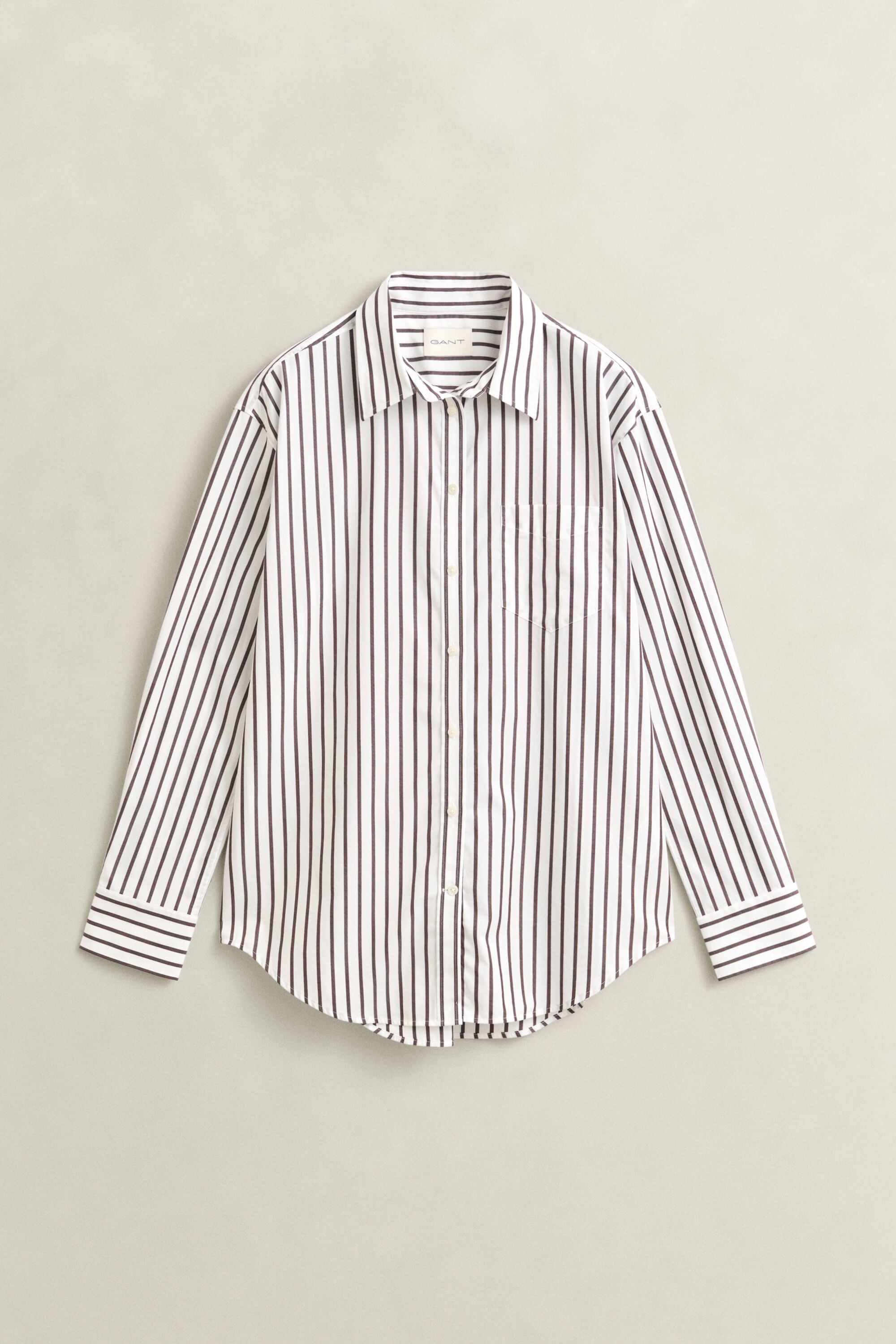 Camisa Relaxed Fit clásica de popelina a rayas