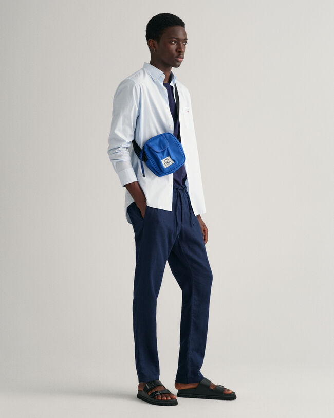 Pantalones Relaxed Fit de lino con cordón ajustable