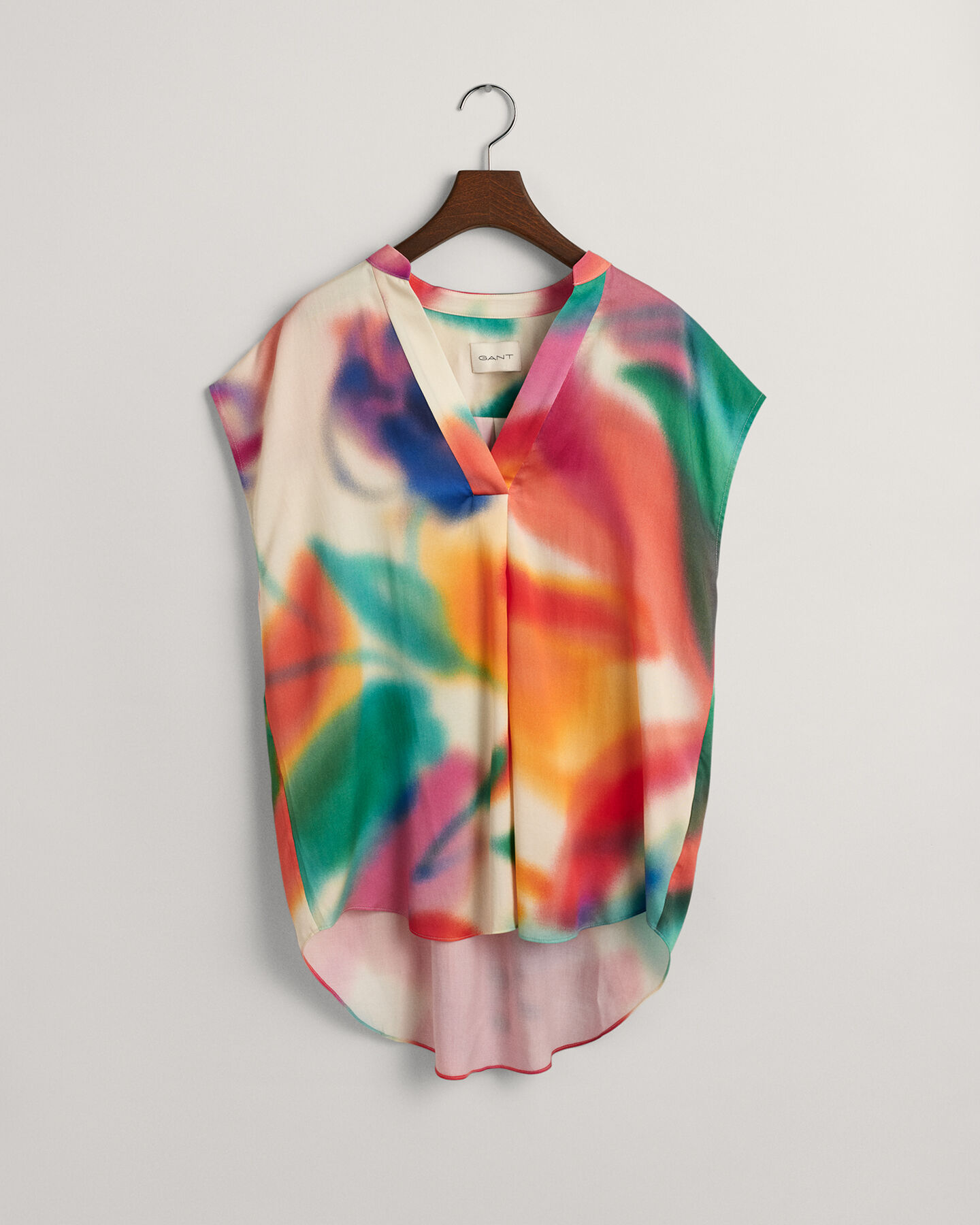 Blusa sin mangas con estampado de flores